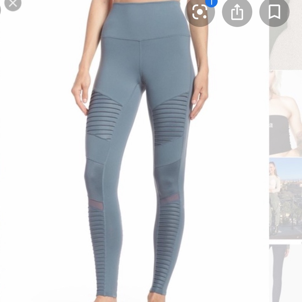 Alo yoga motto leggings grey concrete size small